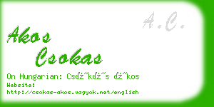 akos csokas business card